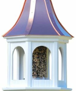 The Birdhouse Chick Copper Roof Bird Feeder Curved Slope - 28x12 Copper Roof Bird Feeders