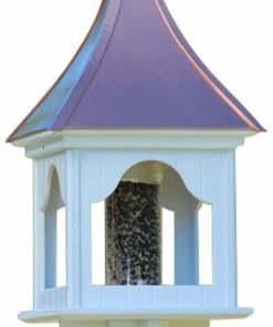 The Birdhouse Chick Copper Roof Bird Feeders Copper Roof Bird Feeder Square Gazebo - 36x14