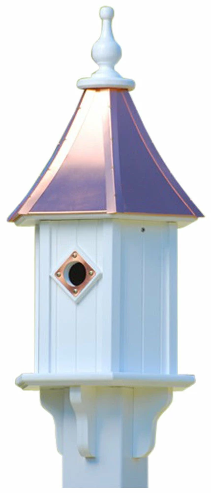 The Birdhouse Chick Copper Roof Birdhouse 28x10 Copper Roof Birdhouses
