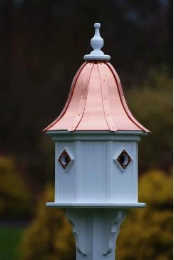 The Birdhouse Chick Copper Roof Birdhouse 34x14- 4 Portals Copper Roof Birdhouses