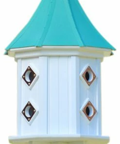 The Birdhouse Chick Copper Roof Birdhouses Copper Roof Dovecote Birdhouse 36x14 Slope - 8 Portals