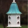 The Birdhouse Chick Copper Roof Dovecote Birdhouse 36x14- 8 Portals Copper Roof Birdhouses
