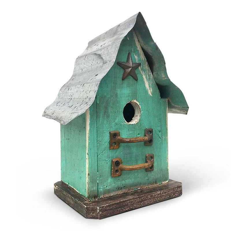The Birdhouse Chick Barn Wood & Tin Rustic Birdhouses Church Birdhouses, Vintage-Rustic