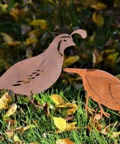 The Birdhouse Chick Garden Stakes & Whirligigs Quail Family Garden Stakes