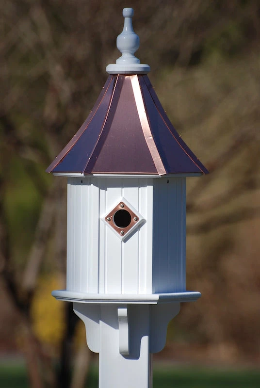 The Birdhouse Chick Copper Roof Birdhouse 28x10 Copper Roof Birdhouses