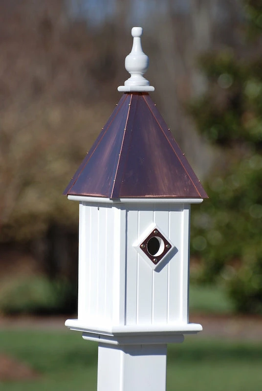 The Birdhouse Chick Copper Roof Bluebird House 26x8