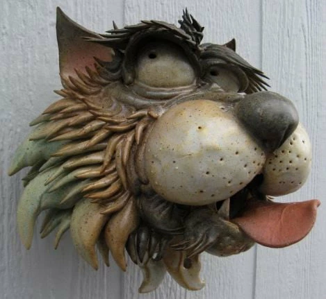 Doug Fey Zany Cat-6 Ceramic Birdhouse