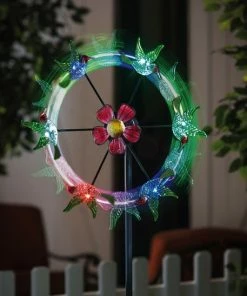 Evergreen Enetrprises Garden Stakes & Whirligigs Hummingbirds Solar Kinetic Garden Spinner