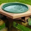 Songbird Essentials Wooden Deck-Mount Bird Bath
