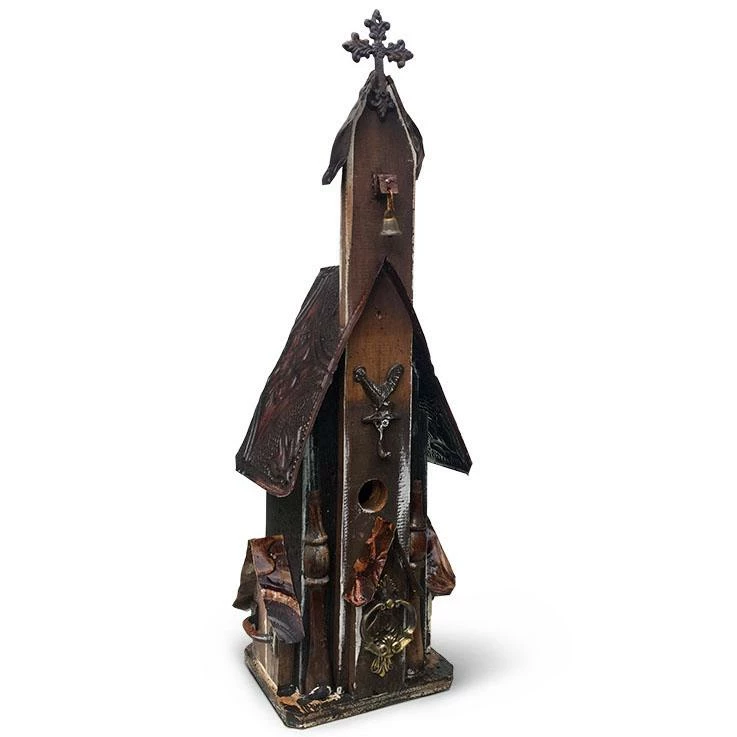 The Birdhouse Chick Large Church Birdhouses Church Birdhouses, Vintage-Rustic