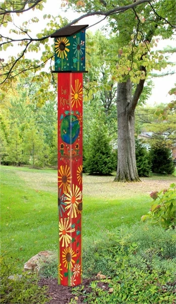 Studio M Birdhouse Art Poles 6 Ft. Post Unique Birdhouses