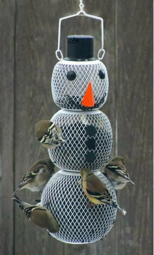 NO/NO Feeders Snow Man Wild Bird Feeder Holiday