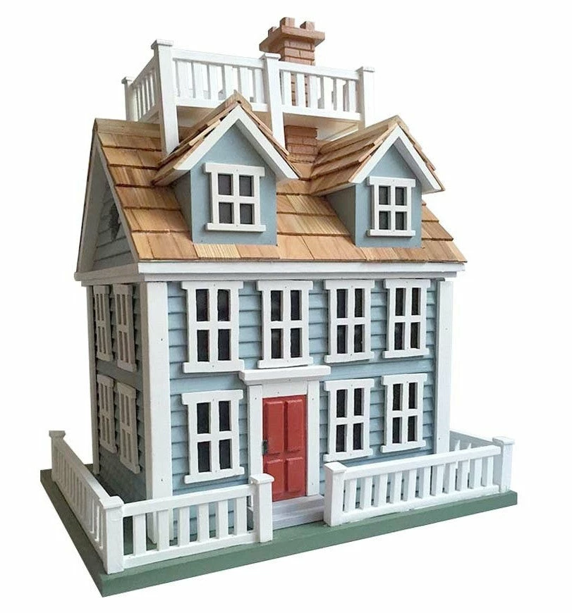 Home Bazaar Nantucket Birdhouse- Two Nest Unique Birdhouses