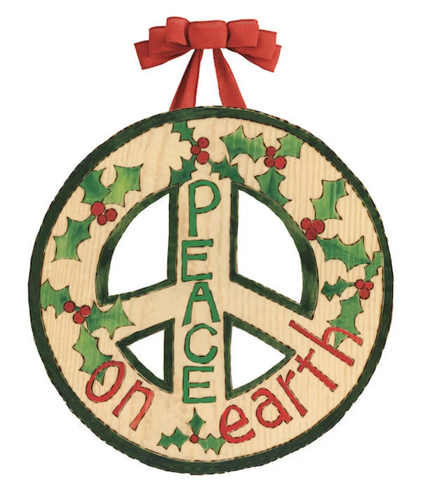 Studio M Peace On Earth Door Hanger- Vinyl/PVC