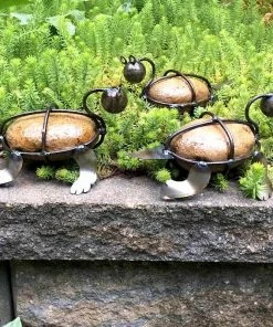 The Birdhouse Chick Rock Turtle Garden Sculptures Set/3