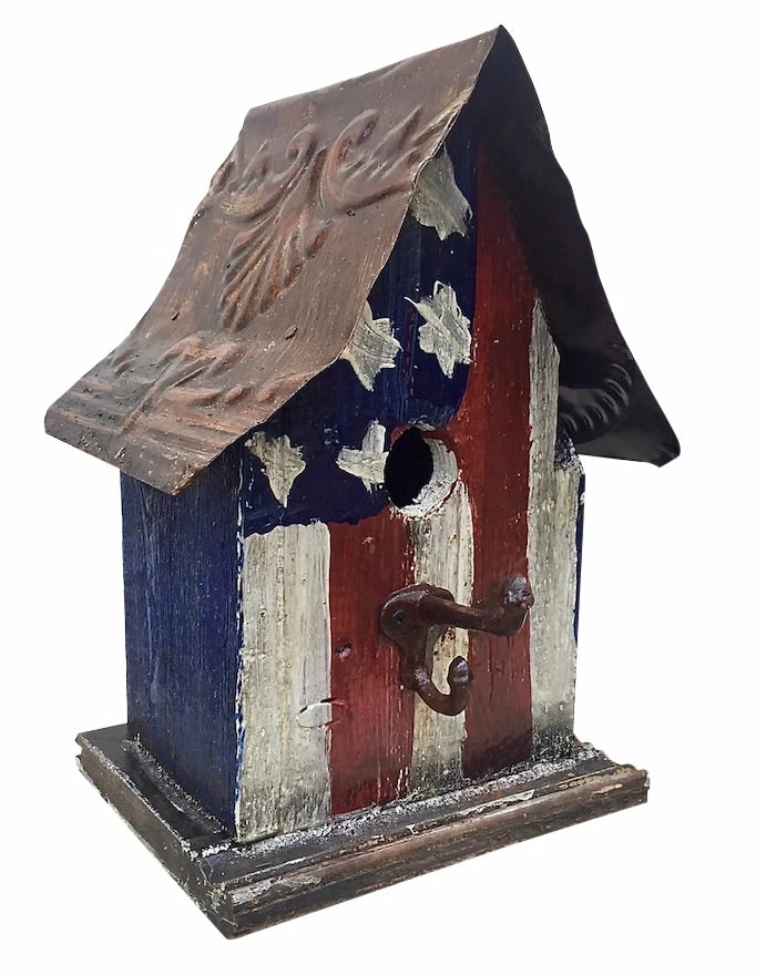 The Birdhouse Chick Barn Wood & Tin Rustic Birdhouses Church Birdhouses, Vintage-Rustic
