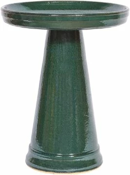 Burley Clay Staked & Pedestal Bird Baths Simple Elegance Pedestal Bird Bath- 5 Colors