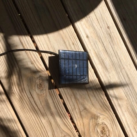 The Birdhouse Chick Red Petals Solar Bubbler Bird Bath