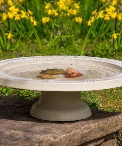Wildlife World Deck & Ground Bird Baths Aged Stone Step-In Bird Bath