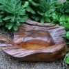 The Birdhouse Chick Natural Teak Ground Bird Bath Deck & Ground Bird Baths
