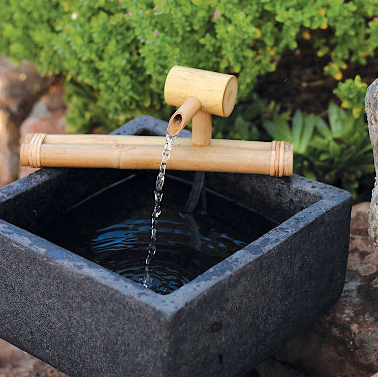 Bamboo Accents Traditional Bamboo Fountain Kit BirdBath Fountains, Misters & Wigglers