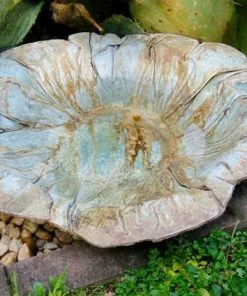 John Lamos Deck & Ground Bird Baths Large Ground Bird Bath- Organic Patina