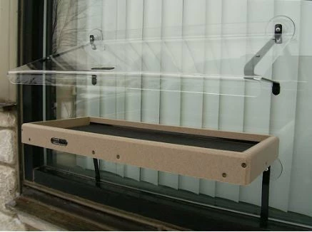 Birds Choice Recycled Window-Mount Platform Feeder W/ Cover Recycled Birdhouses