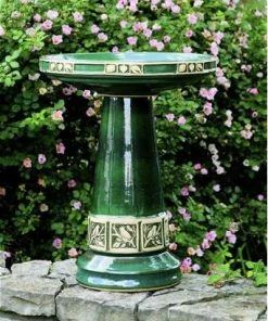 Burley Clay Zanesville Bird Bath With Locking Top- 2 Colors