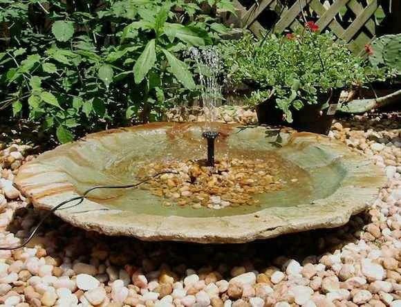 John Lamos Deck & Ground Bird Baths Large Ground Bird Bath- Organic Patina