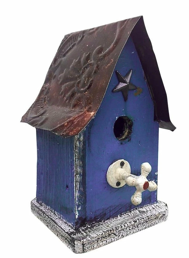 The Birdhouse Chick Barn Wood & Tin Rustic Birdhouses Church Birdhouses, Vintage-Rustic