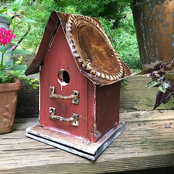 The Birdhouse Chick Barn Wood & Tin Rustic Birdhouses Church Birdhouses, Vintage-Rustic