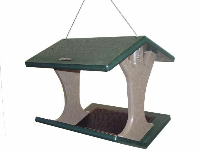 Birds Choice Recycled Hanging Fly-Thru Feeder Recycled Birdhouses