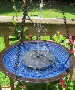 The Birdhouse Chick Deck & Ground Bird Baths Solar Bird Bath With Stand