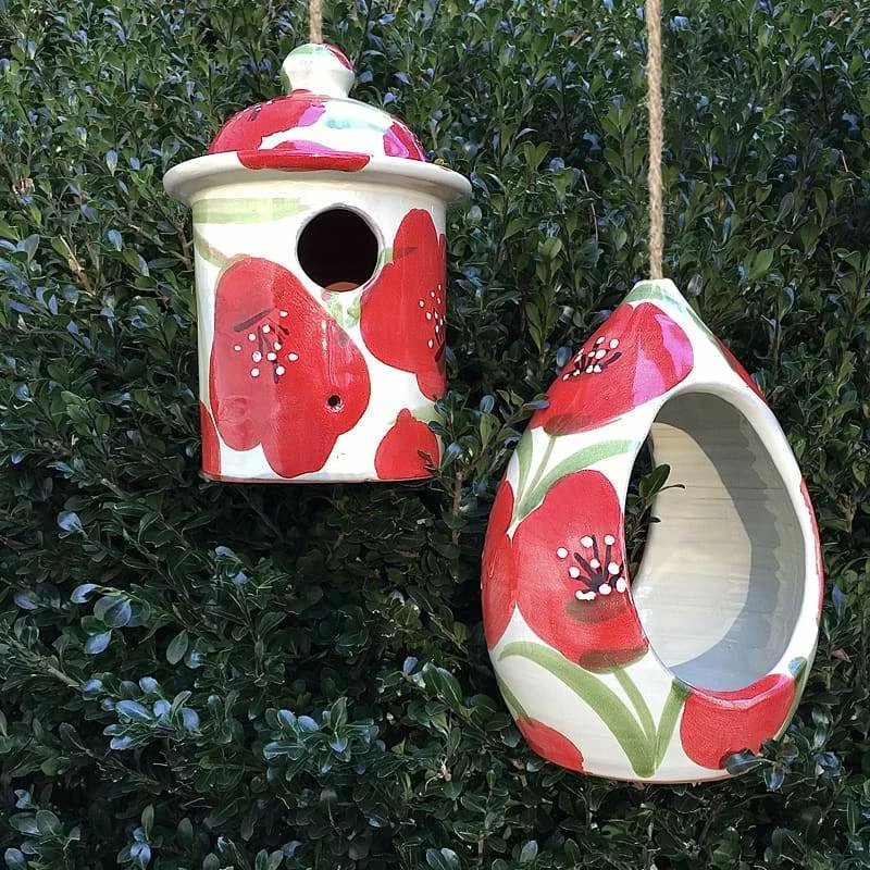 The Birdhouse Chick Ceramic Birdhouse And Feeder Gift Set