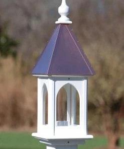 The Birdhouse Chick Copper Roof Bird Feeders Copper Roof Bird Feeder Large Opening - 28x8