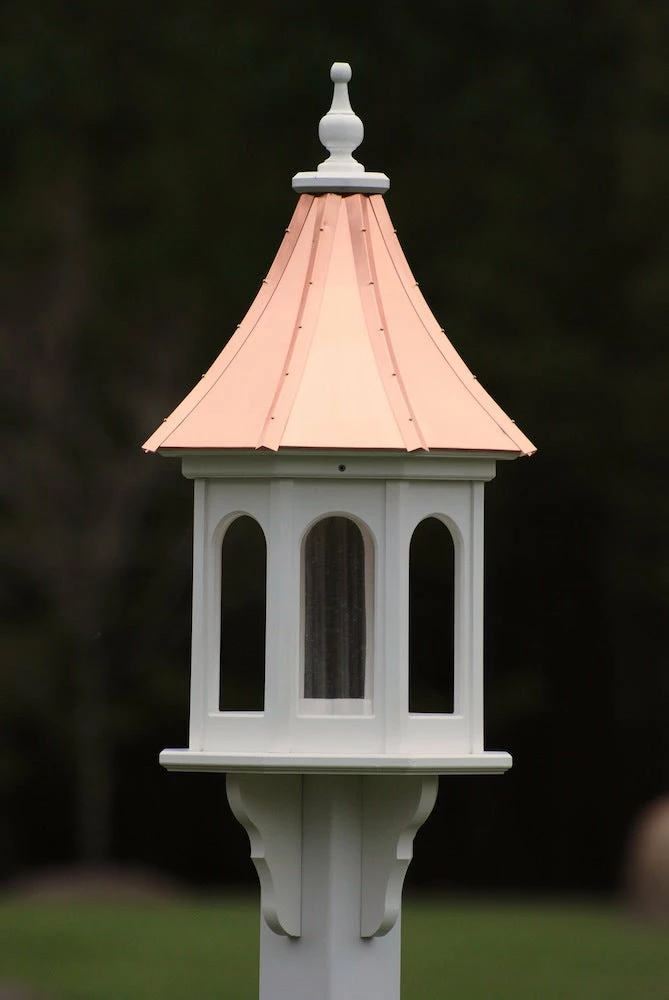 The Birdhouse Chick Copper Roof Bird Feeder Columns - 36x14 Copper Roof Bird Feeders