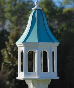 The Birdhouse Chick Copper Roof Bird Feeders Copper Roof Bird Feeder Gazebo Style - 42x16