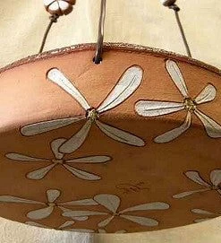 The Birdhouse Chick Daisy Ceramic Hanging Bird Bath Hanging Bird Baths