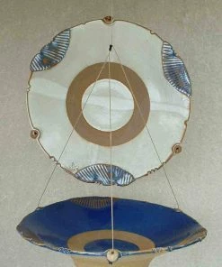 Anthony Stoneware Pottery Hanging Bird Bath 12" Hanging Bird Baths