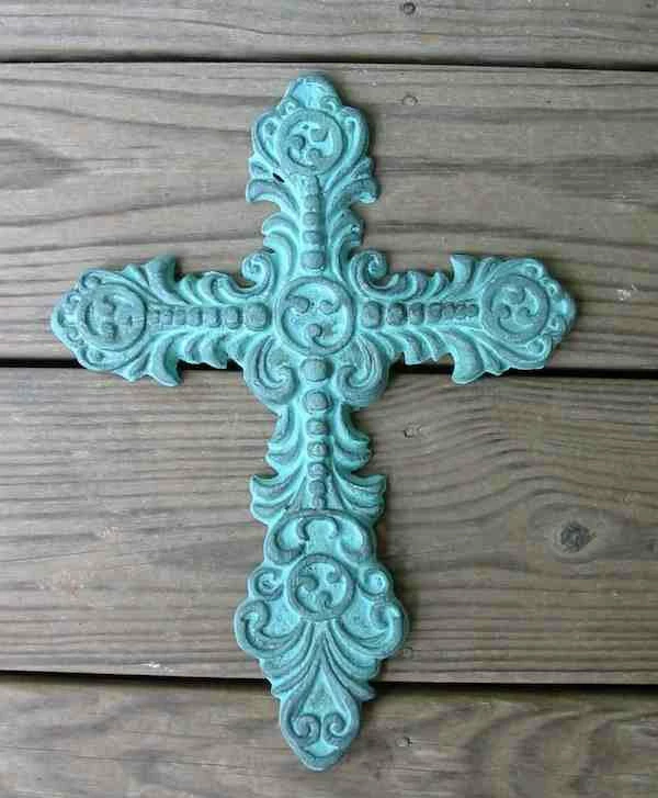 The Birdhouse Chick Cast Iron Cross Plaques, Stepping Stones & Wall Decor