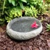 Garden Age Supply Organic Stone Ground Bird Bath Deck & Ground Bird Baths