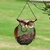 The Birdhouse Chick Owl Seed & Peanut Bird Feeder Unique Bird Feeders