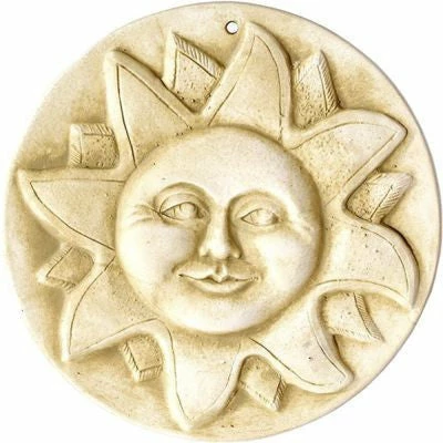 Burley Clay Sun Face Garden Plaque