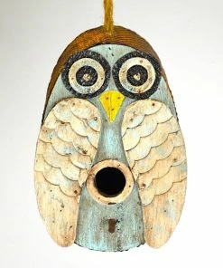 Songbird Essentials Unique Birdhouses Distressed Owl Birdhouse
