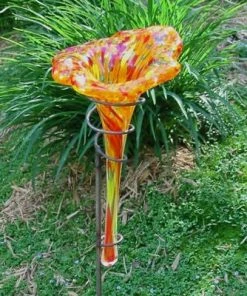 The Birdhouse Chick Tall Glass Butterfly Feeder & Bath